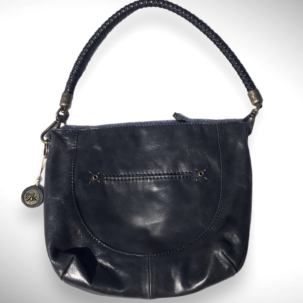 THE SAK Black Leather Shoulder Bag